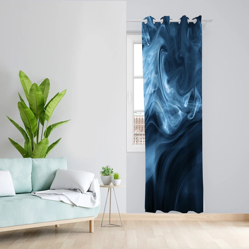 پرده طرح آبرنگ مدل مخمل پانچی کد 2162 z سایز 140x200 سانتی متر