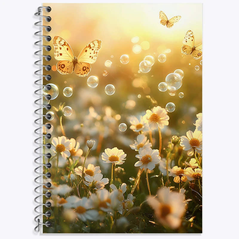 دفتر لغت 50 برگ خندالو طرح گل و پروانه کد F5250