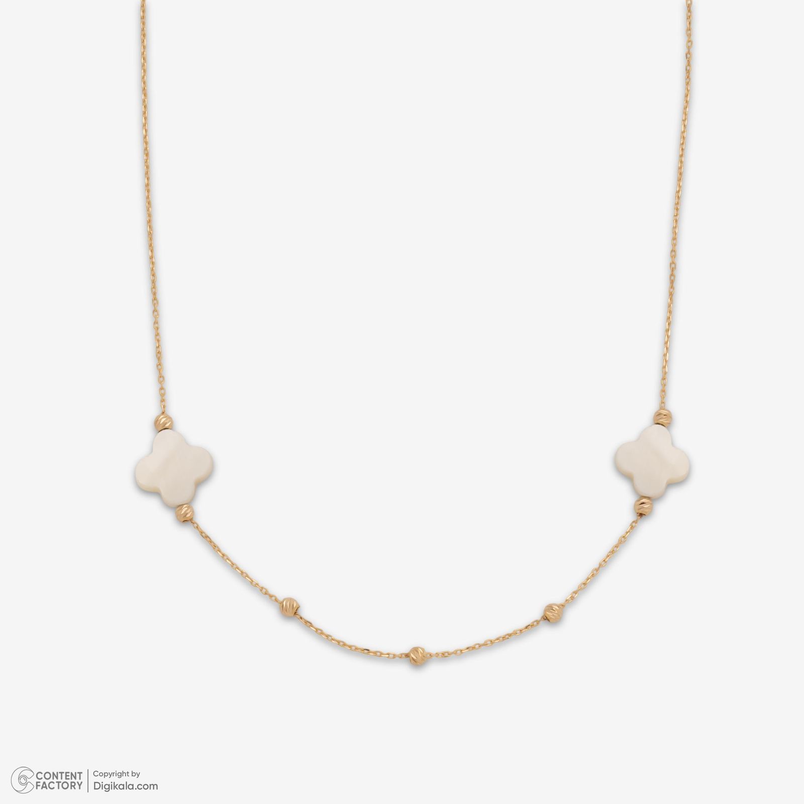 گردنبند طلا 18 عیار زنانه با زنجیر البرنادو حافا گلد مدل ونکلیف کد n007 -  - 6
