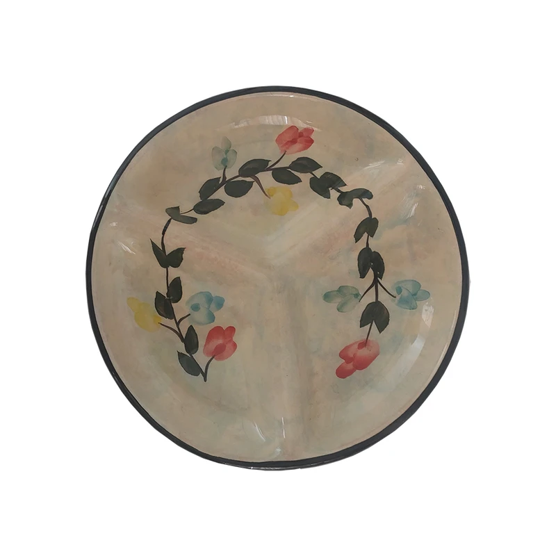اردو خوری سفالی مدل ابرو بادی سه خانه کد 34000