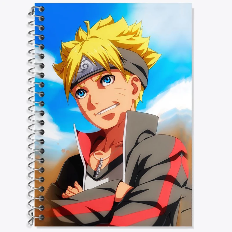 دفتر زبان 50 برگ خندالو مدل سه خط طرح بوروتو انیمه بوروتو Boruto کد 15760