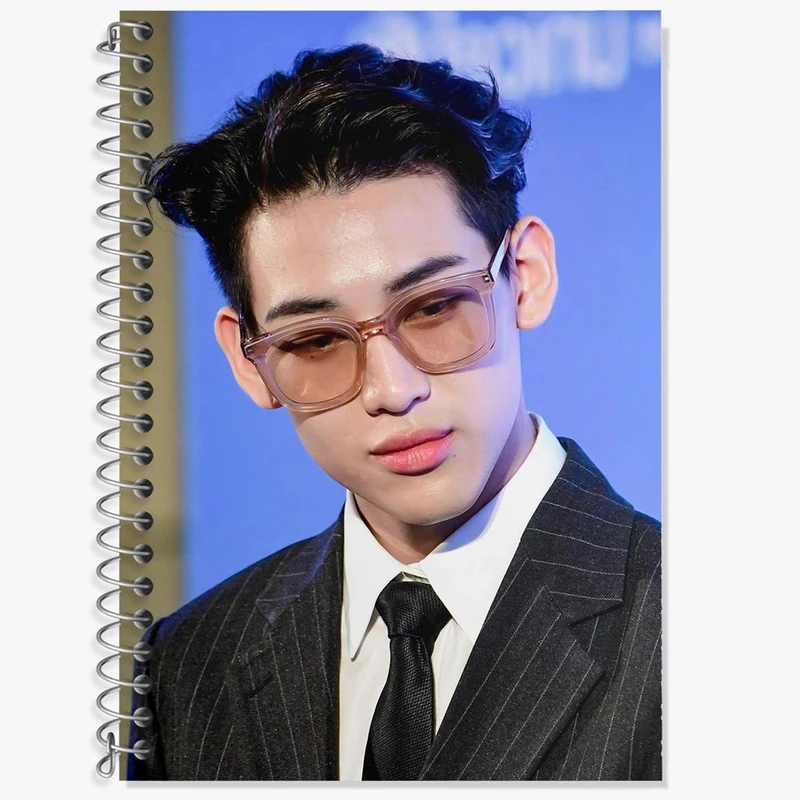 دفتر زبان 50 برگ خندالو مدل سه خط طرح بم بم گروه گات سون GOT7 کد 20939