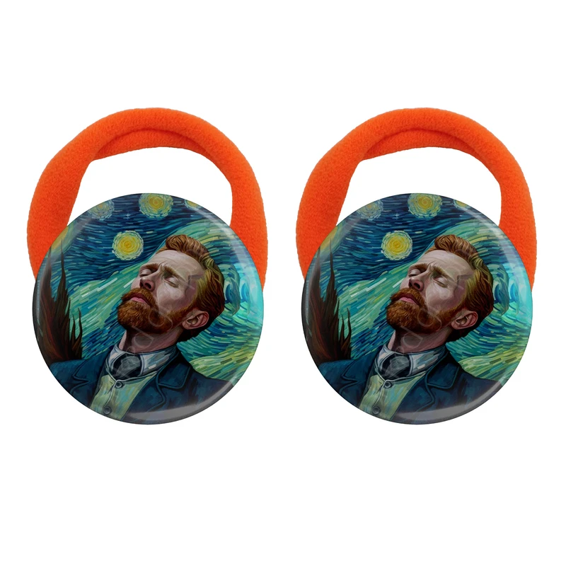 کش مو زنانه مدل نقاشی شب پر ستاره از ون گوگ کد s15161 بسته دو عددی