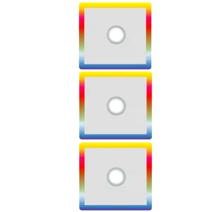 کناف پیش ساخته طرح مربع با هالوژن و نور مخفی مدل GK-A13 مجموعه 3 عددی