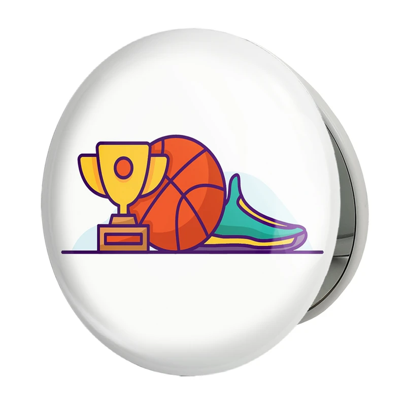 آینه جیبی خندالو طرح بسکتبال Basketball مدل تاشو کد 26445 