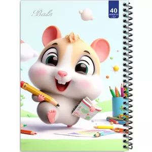 دفتر نقاشی 40 برگ انتشارات بله طرح موش کوچولو و مداد رنگی کد A4-K312