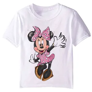 تی شرت آستین کوتاه دخترانه مدل میکی موس F5
