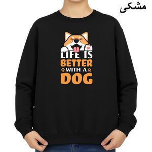 سویشرت زنانه مدل سگ نوشته کد v10 