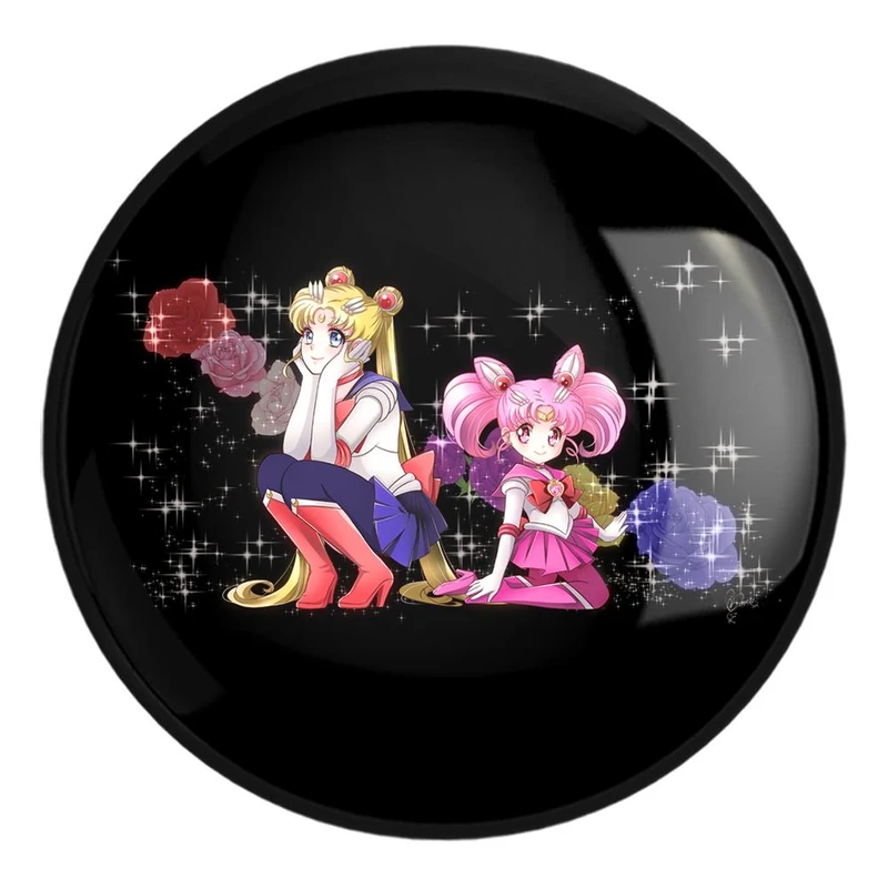 پیکسل خندالو طرح چیبیوسا و اوساگی تسوکینو انیمه سیلور مون Sailor Moon کد 17462 مدل بزرگ