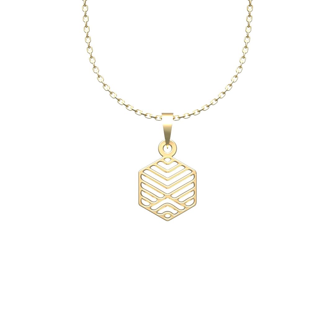 گردنبند طلا 18 عیار زنانه مدوپد مدل هندسی کد A2-1066 -  - 5
