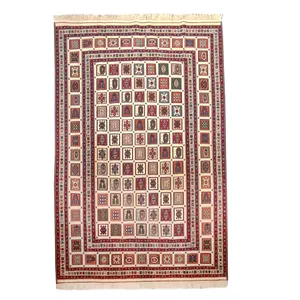 گلیم دستباف سه متری طرح خشتی مدل AA43