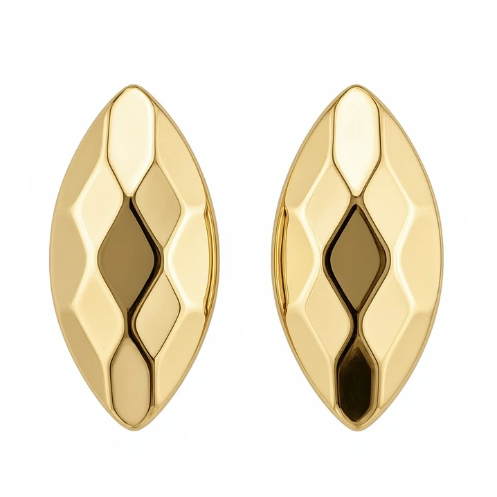 گوشواره میخی زنانه مدل بیضی تیز 