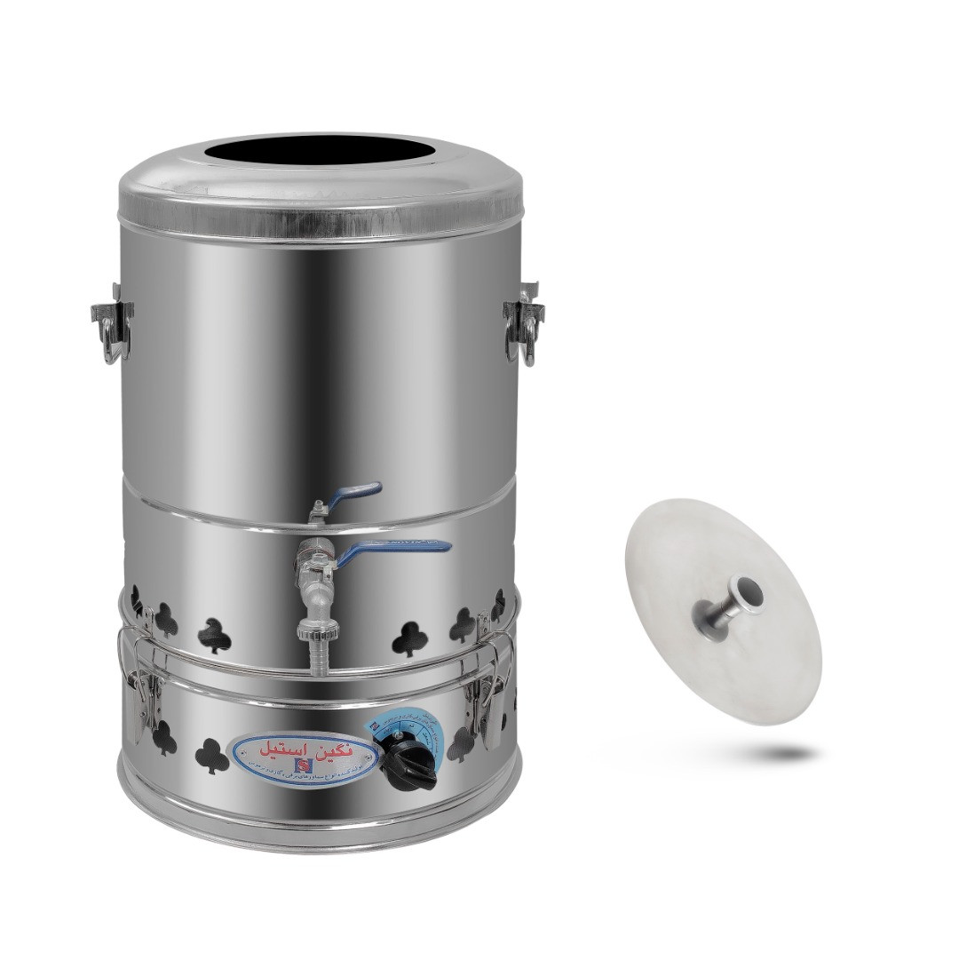 سماور گازی نگین استیل مدل 20lit گنجایش 20 لیتر سماور گازی نگین استیل مدل 20lit گنجایش 20 لیتر