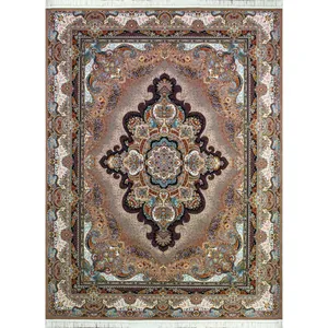 فرش ماشینی کد afrand_7761 زمینه شکلاتی