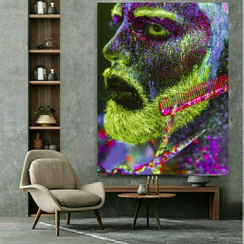 پوستر پارچه ای طرح آرایشگاه مردانه مدل شاین کد FP2937