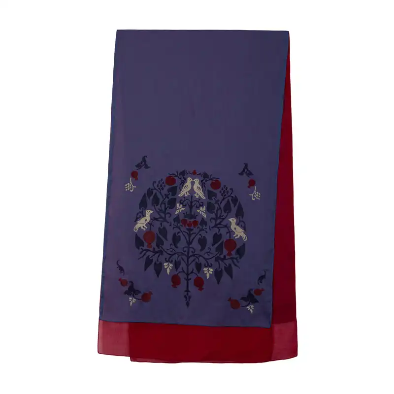 شال زنانه گدار مدل درخت انار