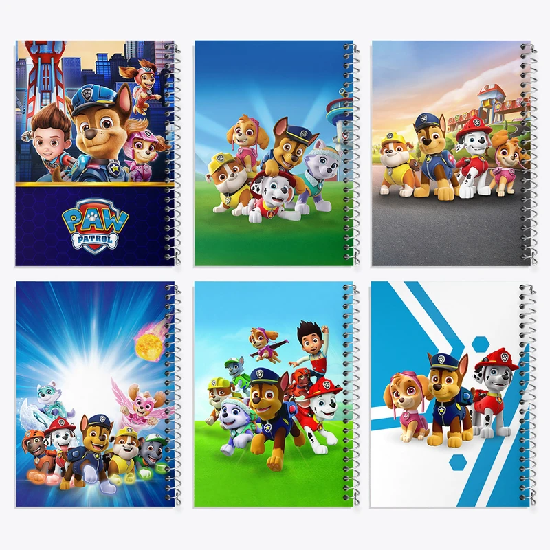 دفتر مشق 100 برگ خندالو طرح سگ های نگهبان (Paw Patrol) کد 302 مجموعه 6 عددی