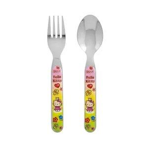 ست قاشق و چنگال کودک مدل Hello Kitty