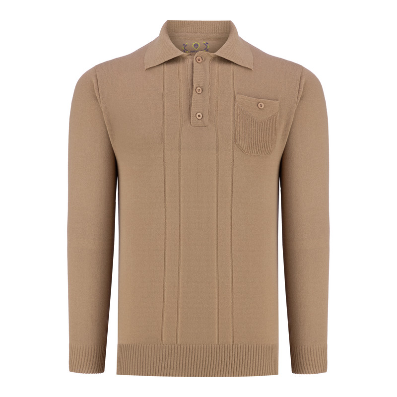 پلیور یقه برگردان مردانه رایکا مدل ND1 کد CR1