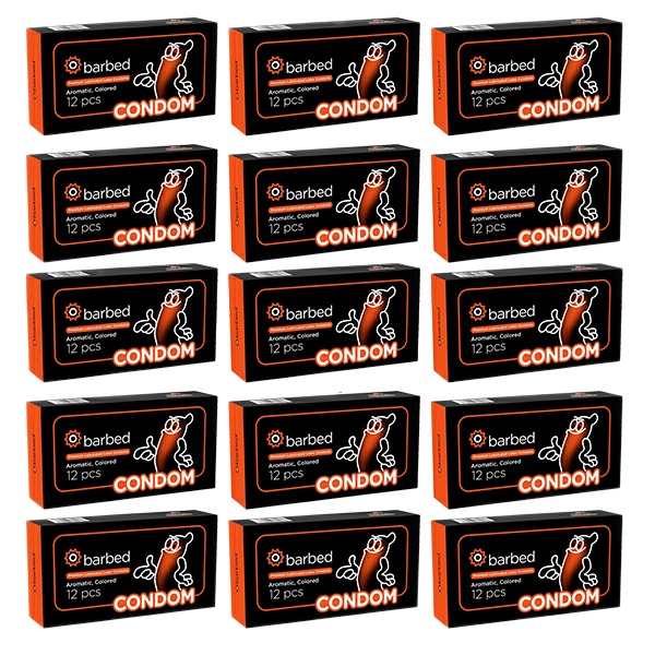 کاندوم کاندوم مدل Barbed مجموعه 12 عددی