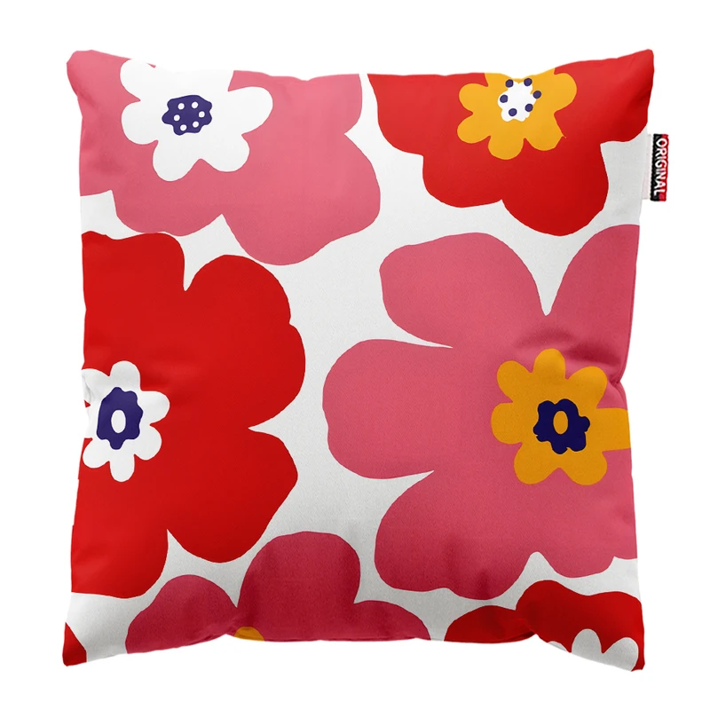 کوسن پاد آفرین مدل مینیمال طرح گل و برگ کد PK403233 سایز 40*40 سانتی متر