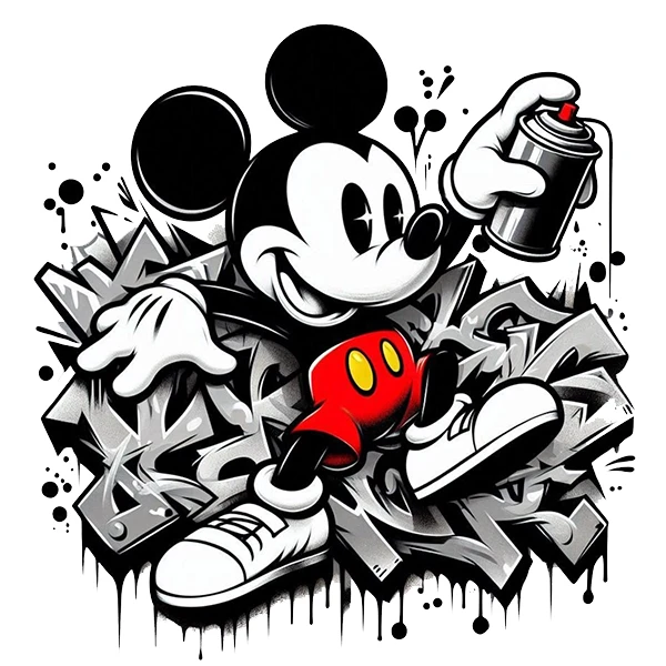 استیکر پارچه و لباس پاد آفرین طرح میکی موس کد 1031