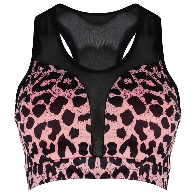 نیم تنه ورزشی زنانه مدل 268001004  اسپندکس رنگ صورتی