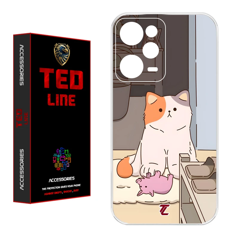 کاور تدلاین طرح گربه کد 1192 مناسب برای گوشی موبایل شیائومی Redmi Note 12 Pro 5G / Poco X5 Pro