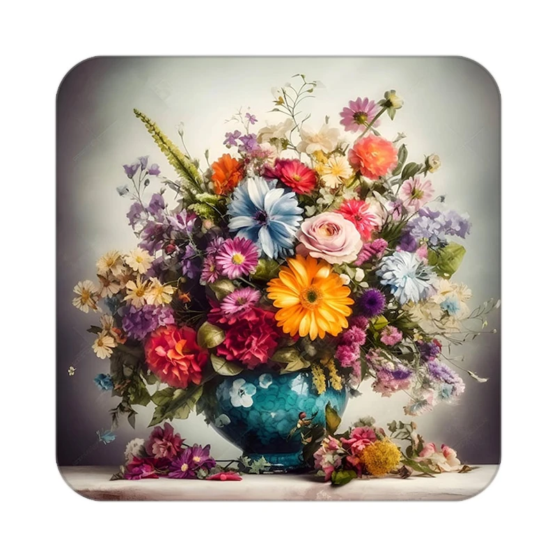 زیر لیوانی کاکتی طرح گل مدل mp16494