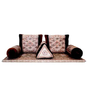 ست 6 تکه پشتی ترمه طرح سنتی مدل خوانسالار کد 12400