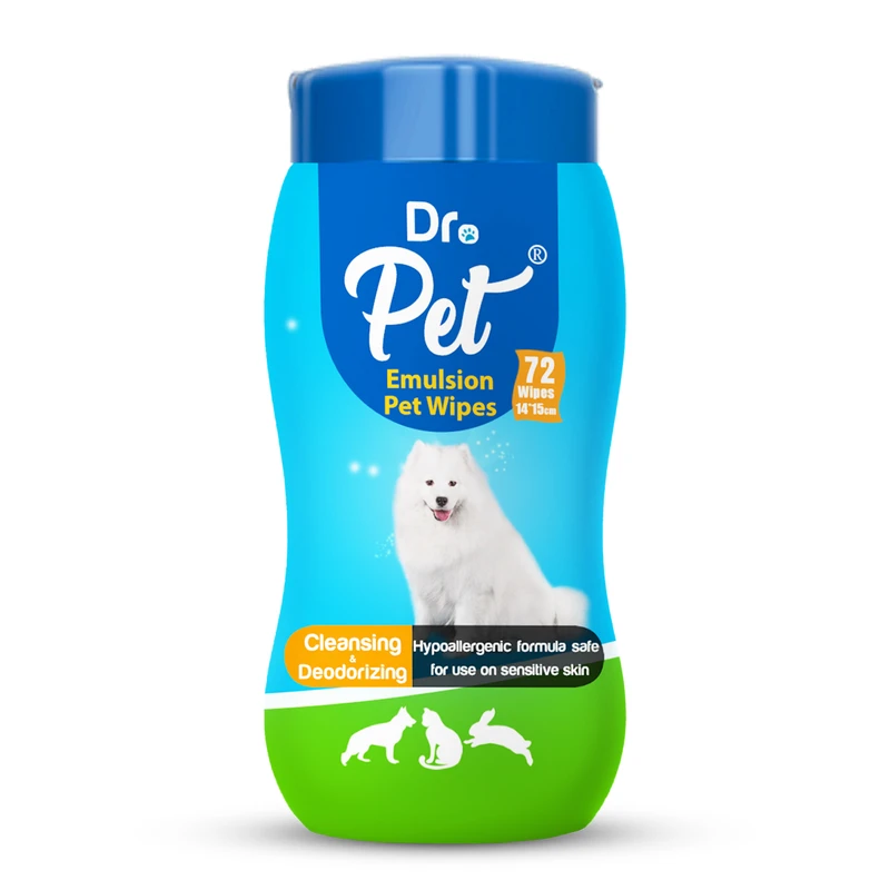 دستمال مرطوب حیوانات خانگی دکترپت مدل Pet Wipes  بسته 72 عددی