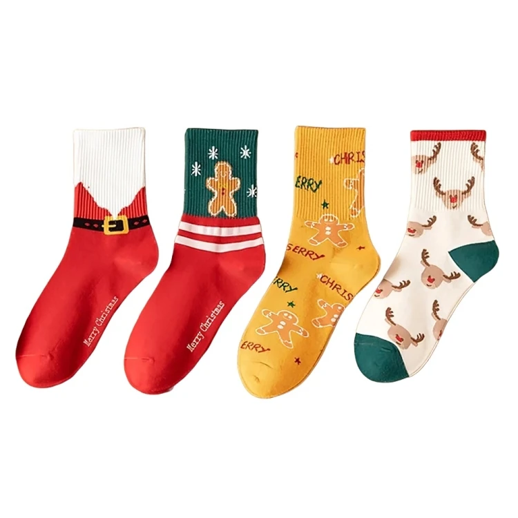 جوراب زنانه مدل BGKDEERYNEWYR بسته 4 عددی