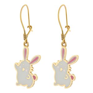 گوشواره طلا 18 عیار دخترانه هور گالری مدل AKE620