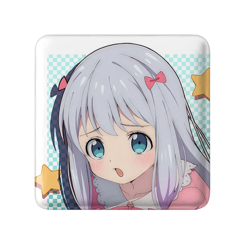 مگنت خندالو طرح ساگیری انیمه ارومانگا سنسی Eromanga Sensei  مدل مربعی کد 22650