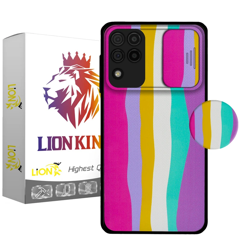    کاور لاین کینگ مدل Raginkamani2 مناسب برای گوشی موبایل سامسونگ Galaxy A22 4G به همراه پایه نگهدارنده