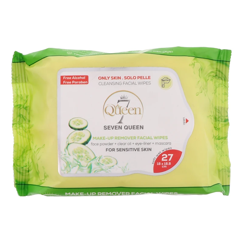 دستمال مرطوب سون کوئین مدل Cucumber بسته 27 عددی