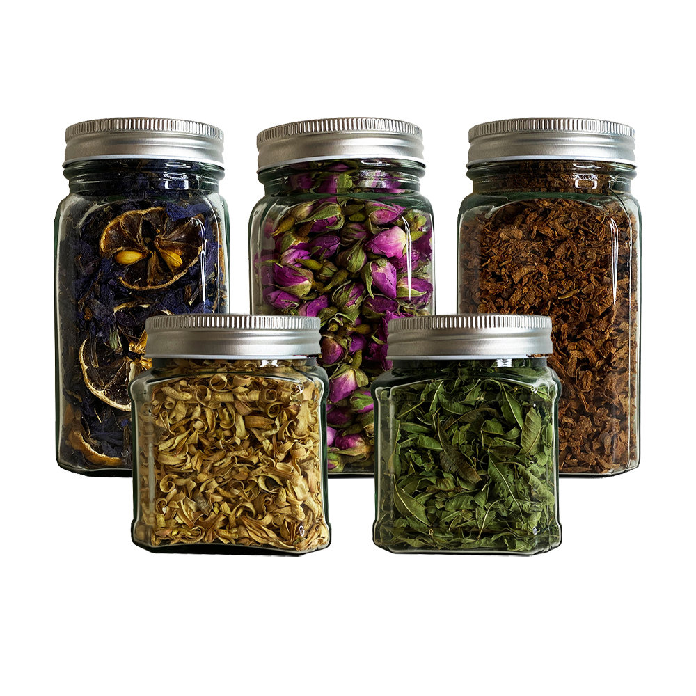 دمنوش بهار نارنج و به خشک و به لیمو و غنچه گل رز و گل گاوزبان و لیمو جان بانو بسته 5 عددی