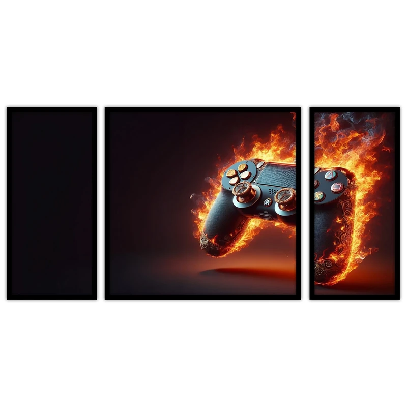 تابلو بکلیت طرح گیمینگ و گیم نت دسته بازی مدل  B-bu3478 مجموعه 3 عددی