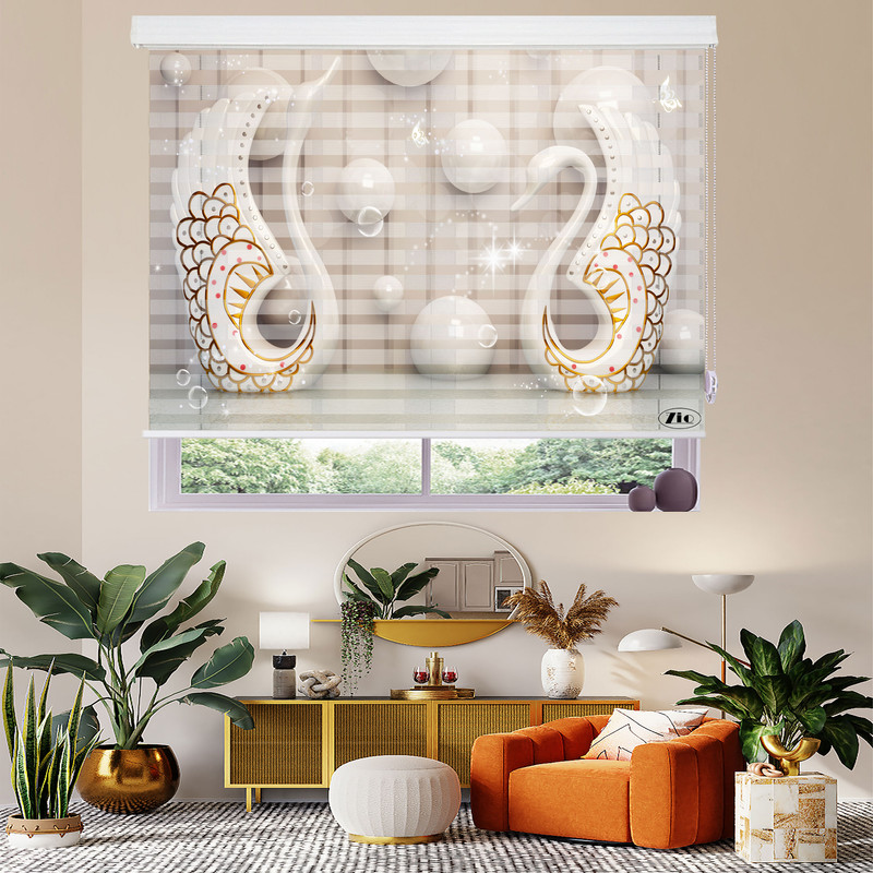 پرده زبرا زیو مدل 3D-1199 سایز 200x200 سانتی متر