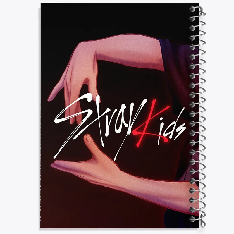 دفتر ژورنال نویسی 50 برگ خندالو مدل نقطه ای طرح استری کیدز (Stray Kids) کد F1997