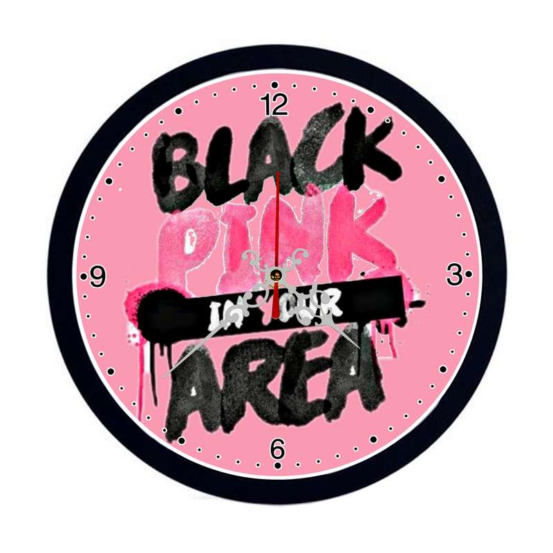 ساعت دیواری مدل گروه black pink کد s-235