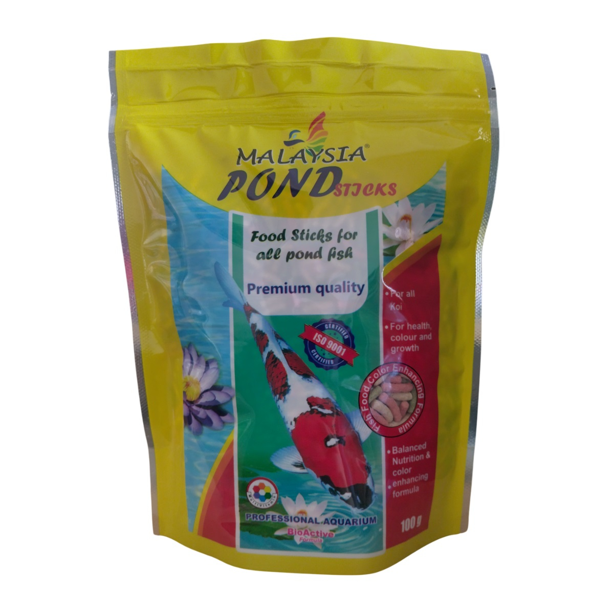 غذای ماهی مالزی مدل gm- KOI POND STICKS وزن 100 گرم