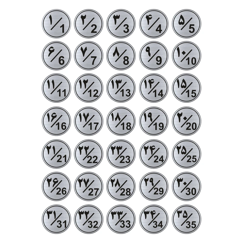 تابلو راهنما طرح پلاک اعداد مدل GNS1335 مجموعه 35 عددی