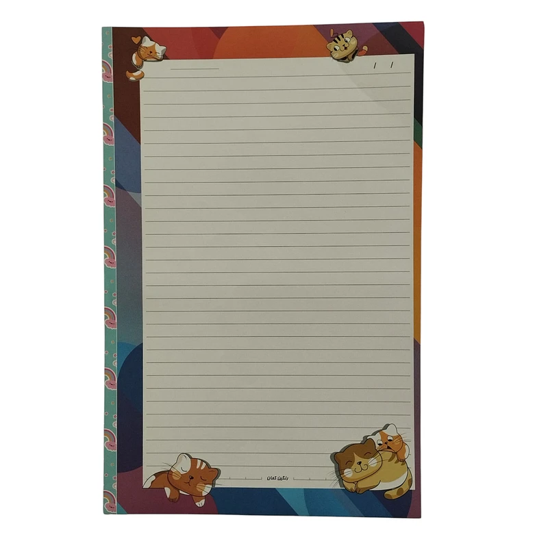 کاغذ A4 رنگین کمان مدل گربه بسته 25 عددی