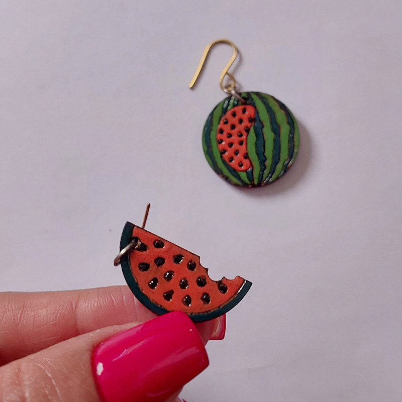 گوشواره زنانه مدل تابه تا طرح هندوانه یلدا کد EP009 گوشواره زنانه مدل تابه تا طرح هندوانه یلدا کد EP009