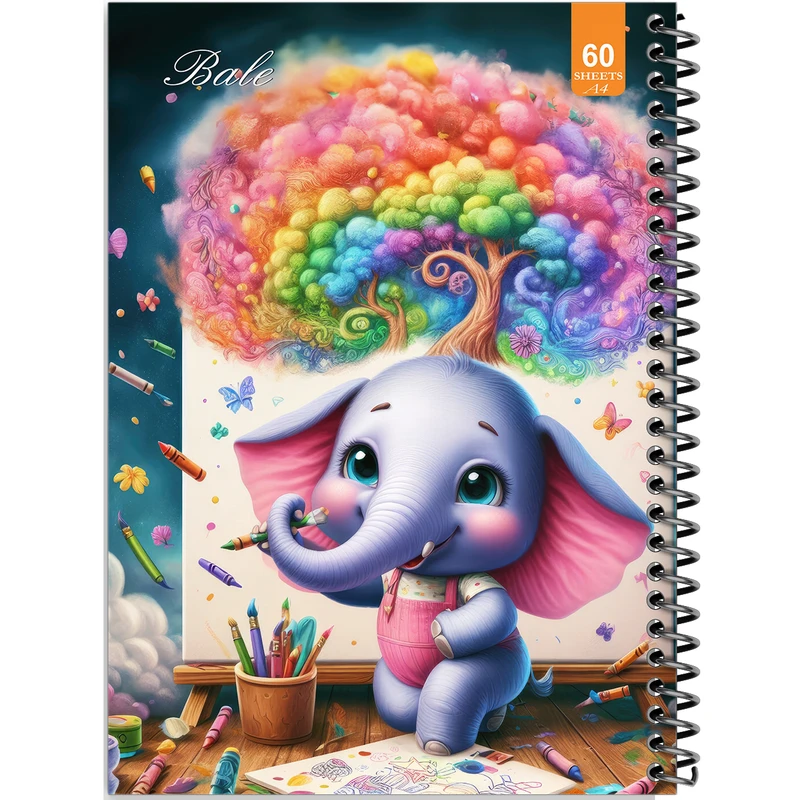 دفتر نقاشی 60 برگ انتشارات بله طرح فانتزی فیلم کوچولوی نقاش کد A4-O138