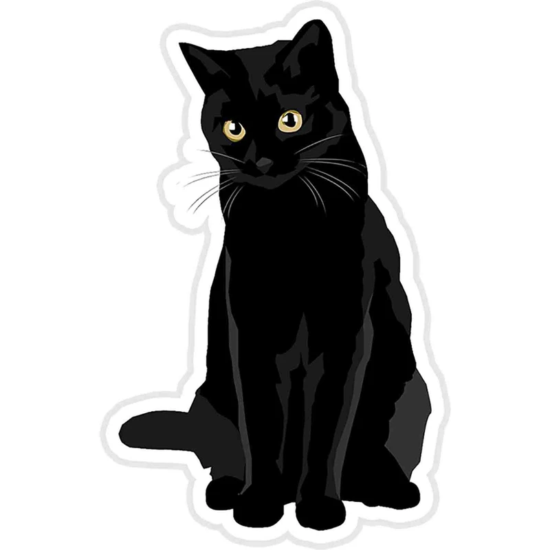 استیکر لپ تاپ طرح Black Cat کدST207