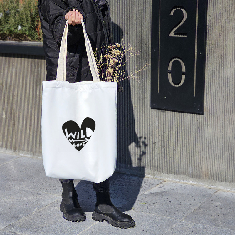 ساک خرید خندالو طرح قلب مشکی کد 10304