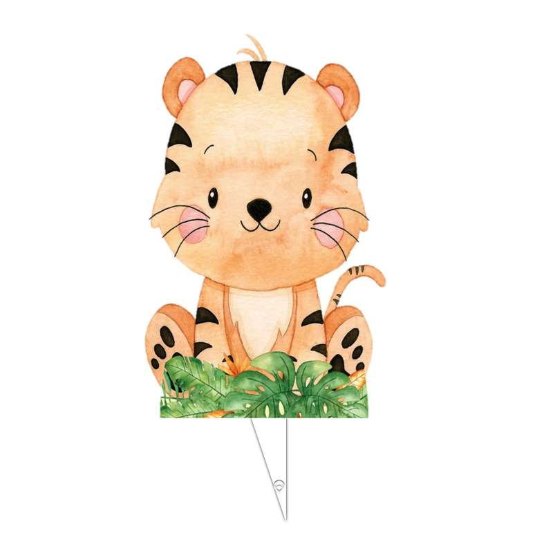  تاپر تولد مدل حیوانات جنگل طرح ببر آبرنگی