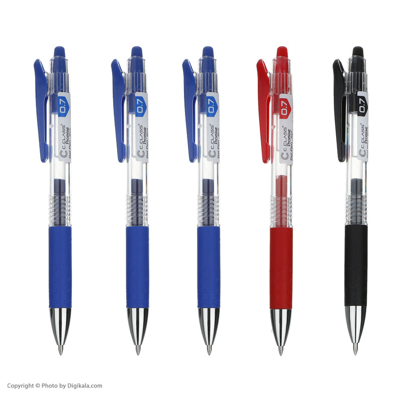 روان نویس سی.کلاس مدل ژل promise کد B7 بسته 5 عددی